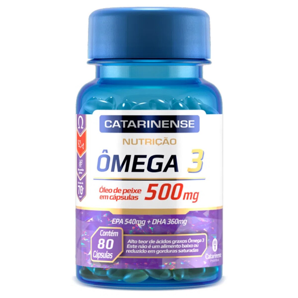 Omega 3 500mg Catarinense 80 Capsulas